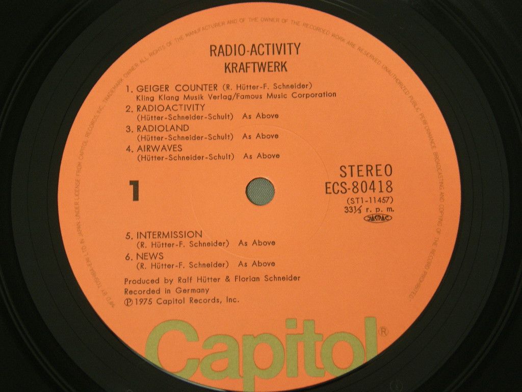 KRAFTWERK/RADIO ACTIVITY 放射能 帯付 ECS-80418