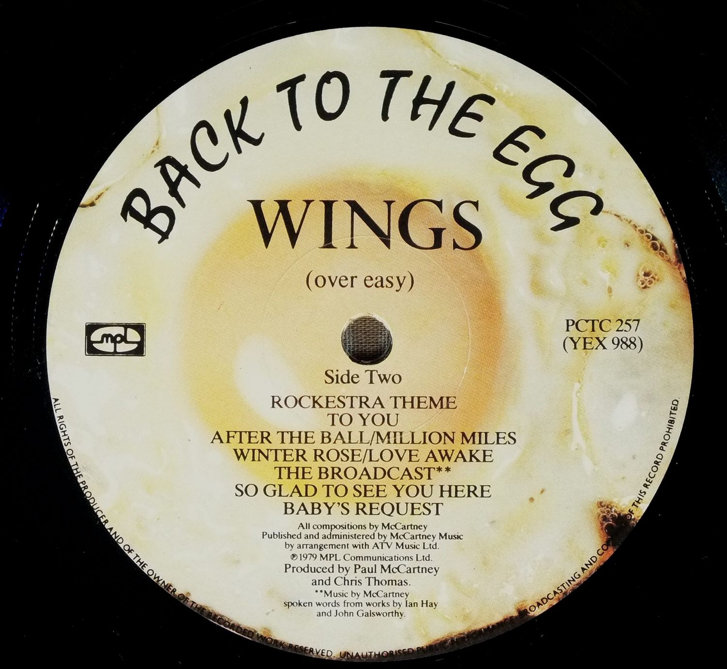 WINGS/BACK TO THE EGG PCTC257アナログレコード 詳細ページ